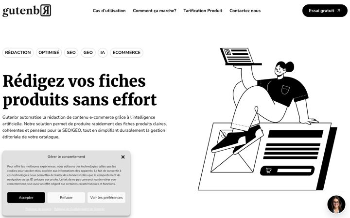 Screenshot of gutenbr.fr