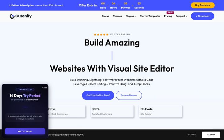 Screenshot of gutenify.com