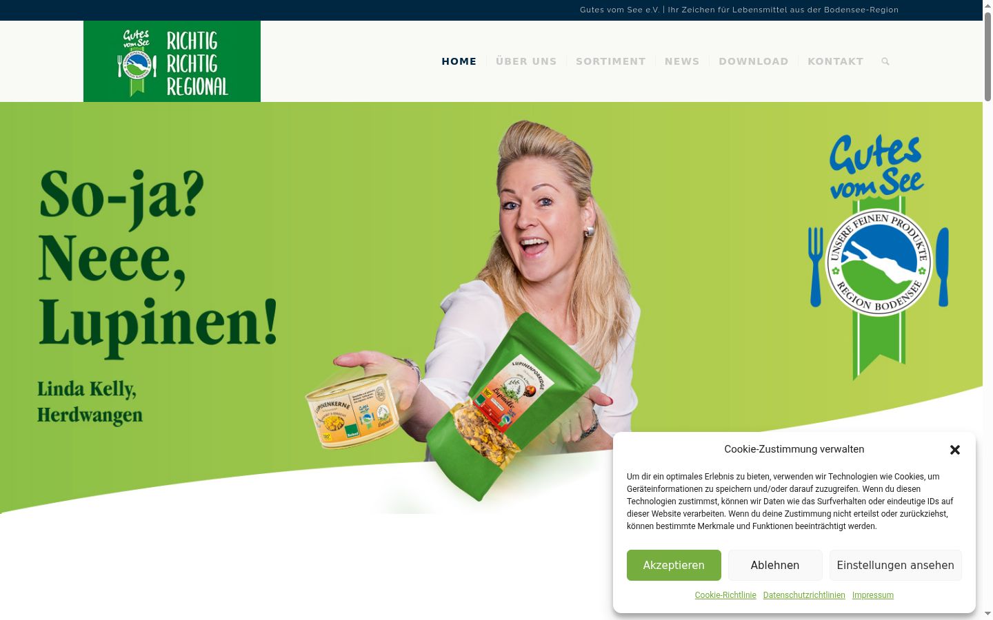 Screenshot del banner di consenso mostrato prima di qualsiasi interazione