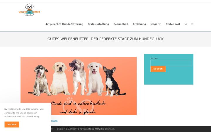 Screenshot of guteswelpenfutter.de
