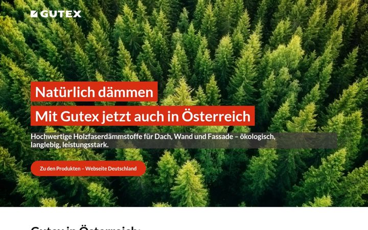 Screenshot of gutex.at