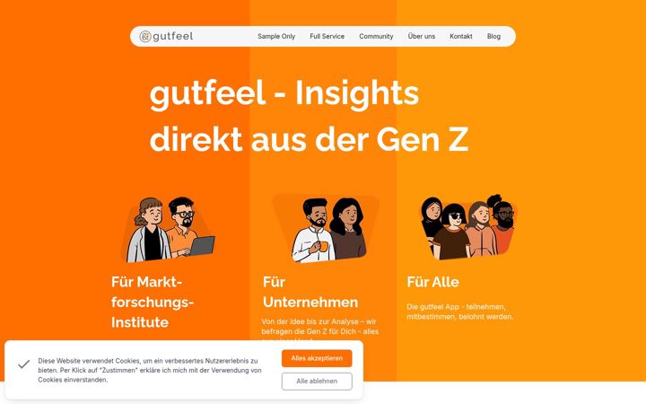 Screenshot of gutfeel.de