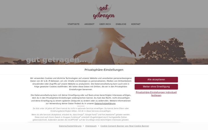 Screenshot of gutgetragen.de