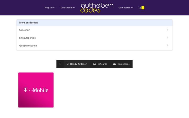 Screenshot of guthaben-codes.de