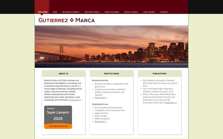 Screenshot of gutierrez-marca.com