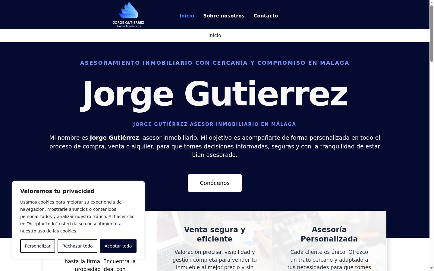 Screenshot tal-banner tal-kunsens muri qabel kwalunkwe interazzjoni