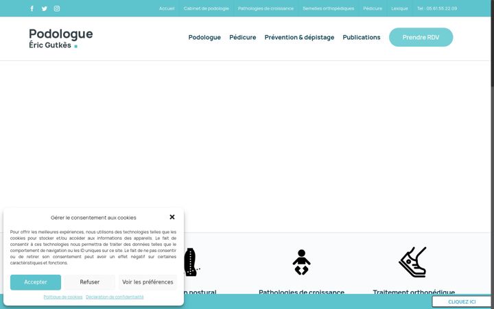 Screenshot of gutkes-podologue-toulouse.fr