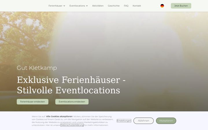 Screenshot of gutkletkamp.de