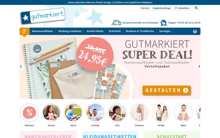 Screenshot of gutmarkiert.de