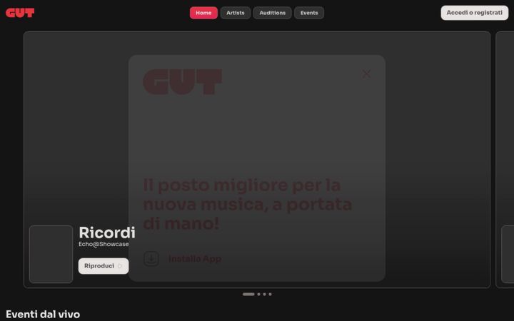 Screenshot of gutmusic.media