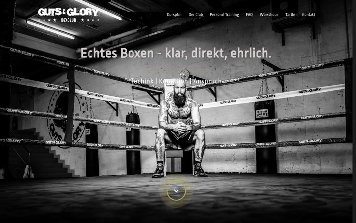 Screenshot of guts-n-glory.de