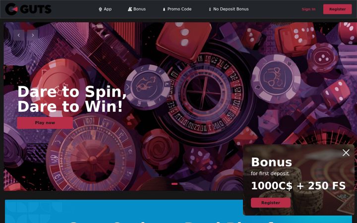 Screenshot of gutscasino.org
