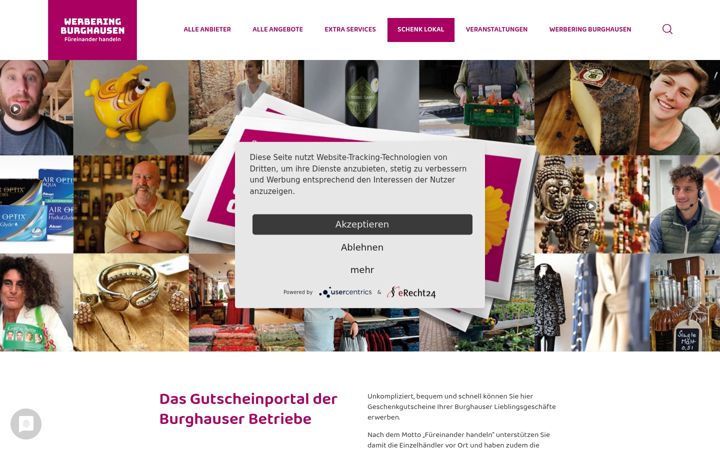 Screenshot of gutscheine-burghausen.de