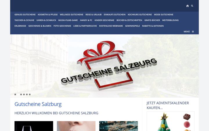 Screenshot of gutscheine-salzburg.at