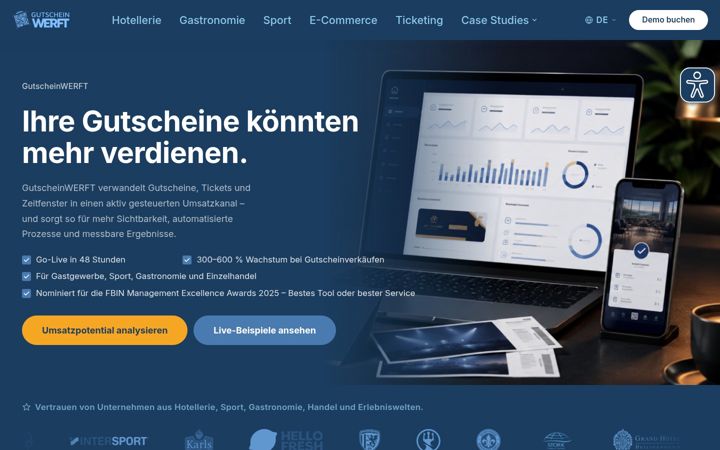 Screenshot of gutscheinwerft.de