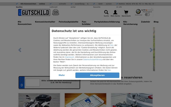 Screenshot of gutschild.de