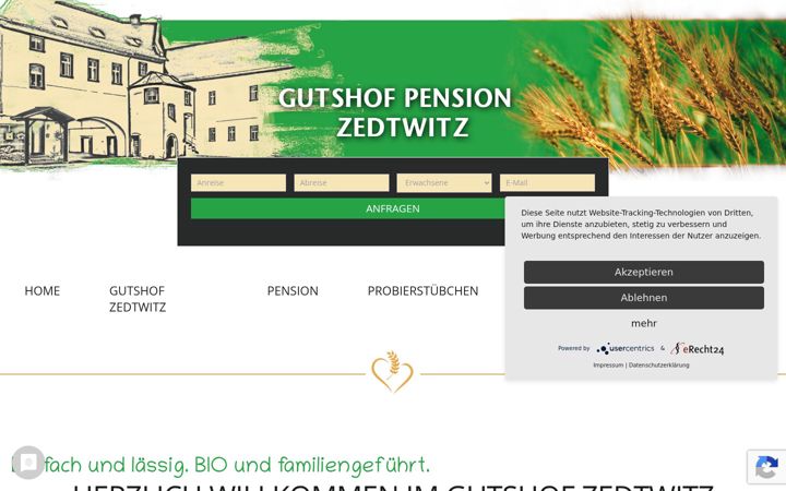 Screenshot of gutshof-pension-sauer.de