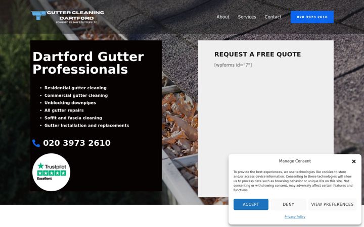 Screenshot of guttercleaningdartford.co.uk