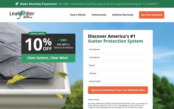 Screenshot of gutterguarddeals.com