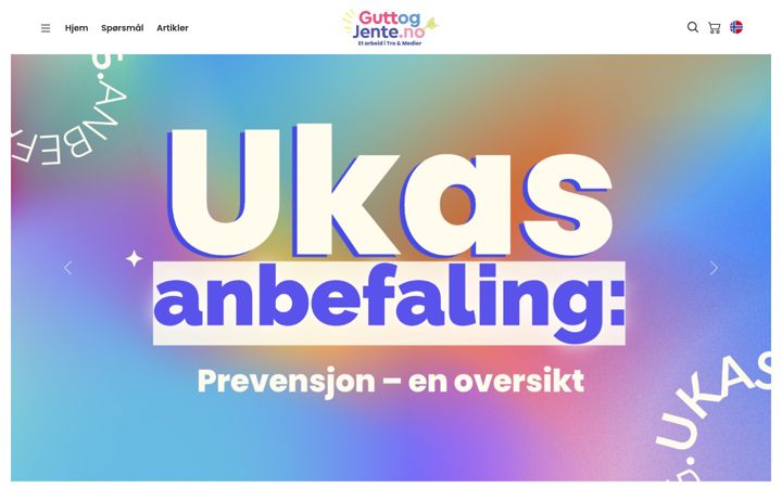 Screenshot of guttogjente.no