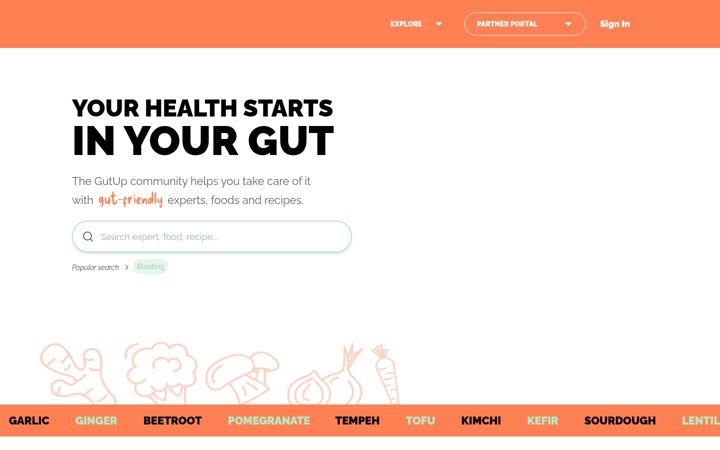Screenshot of gutup.ch