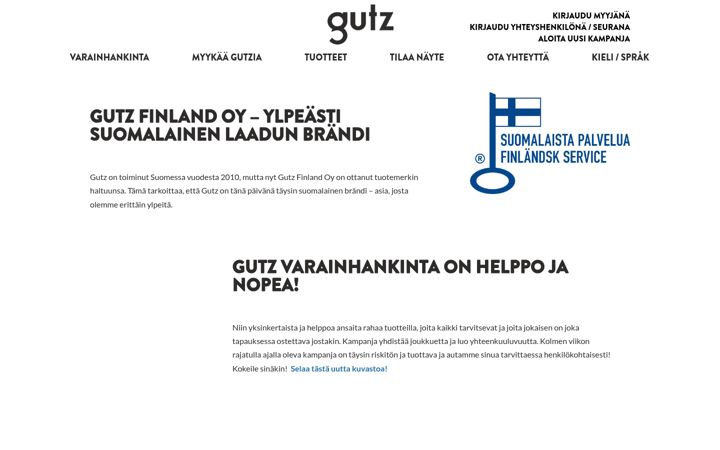 Screenshot of gutz.fi