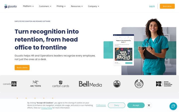 Screenshot of guusto.com
