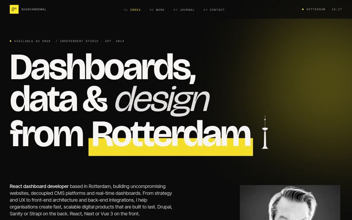 Screenshot of guusvandewal.nl