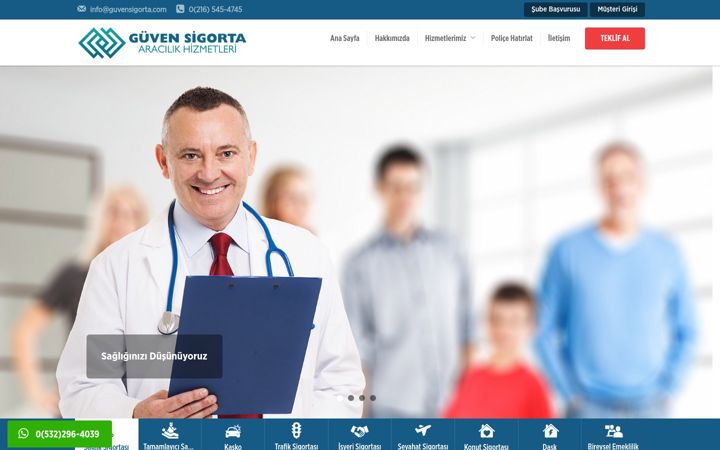 Screenshot of guvensigorta.com