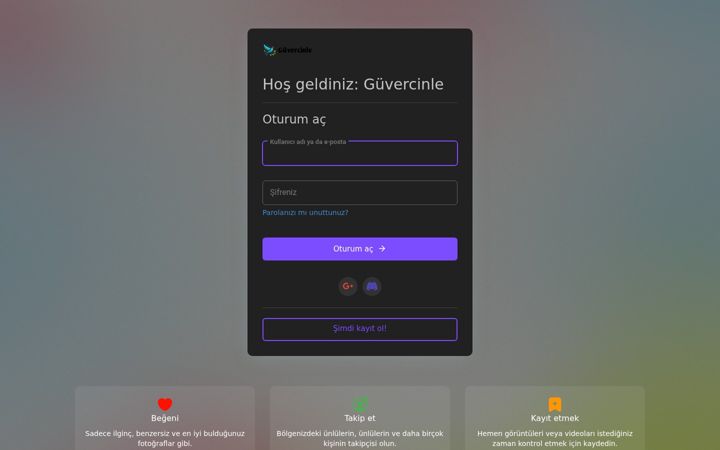 Screenshot of guvercinle.com.tr