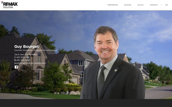 Screenshot of guybourget.com