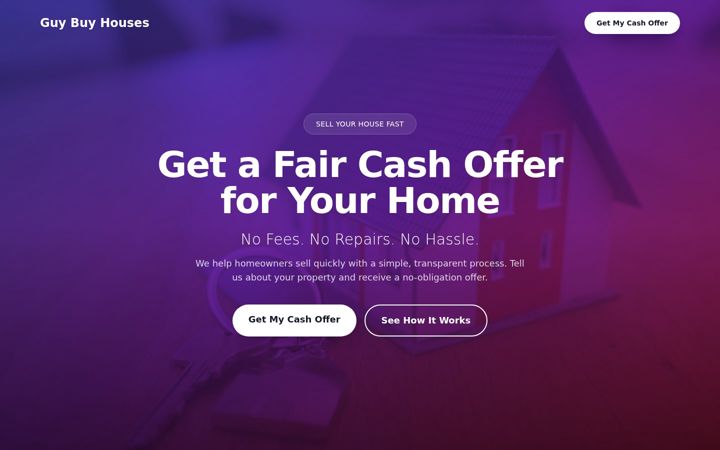 Screenshot of guybuyhouses.com