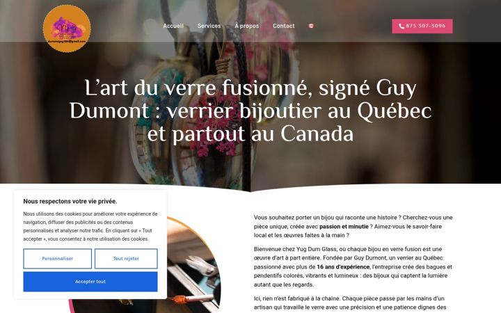 Screenshot of guydumontverrier.ca