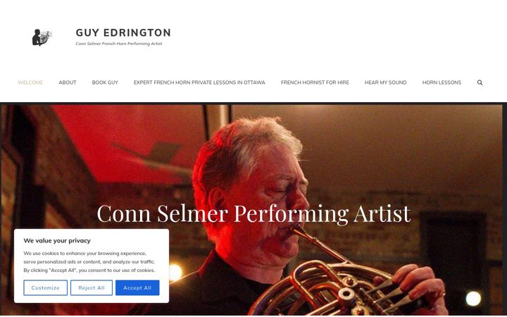 Screenshot of guyedrington.com