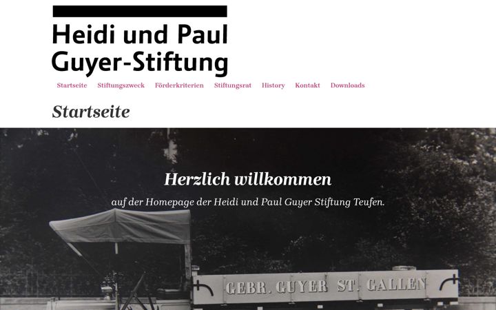 Screenshot of guyer-stiftung.ch