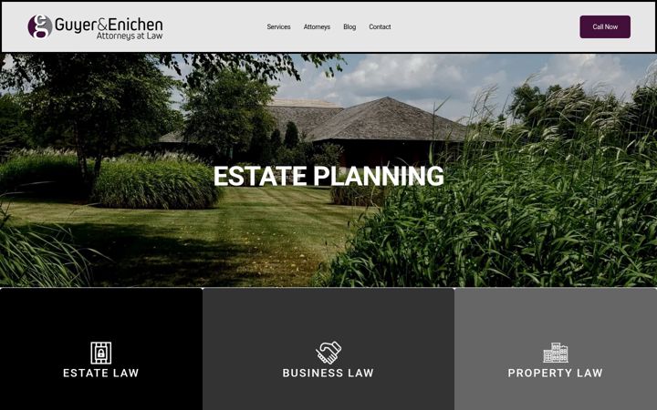 Screenshot of guyerlaw.com