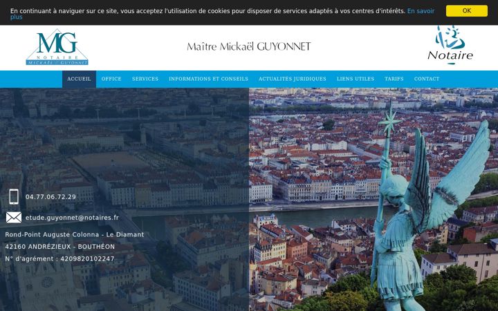 Screenshot of guyonnet-andrezieuxboutheon.notaires.fr
