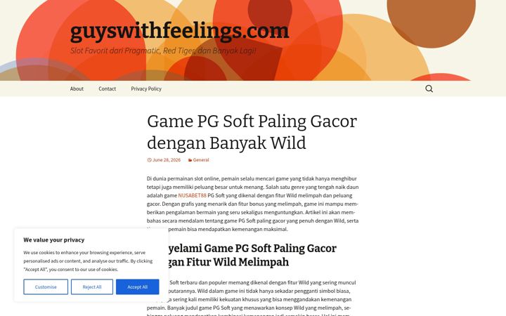 Screenshot of guyswithfeelings.com