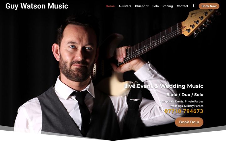 Screenshot of guywatsonmusic.co.uk
