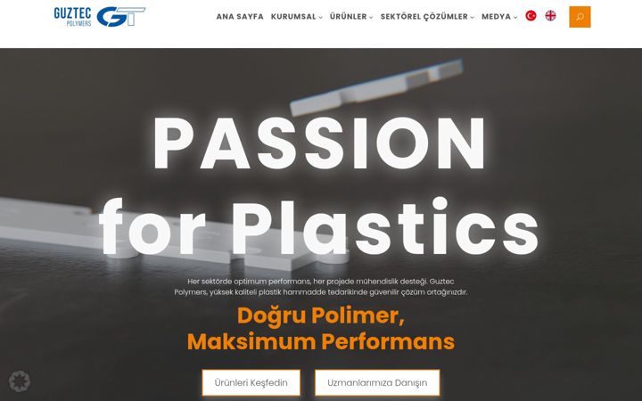 Screenshot of guztecpolymers.tr