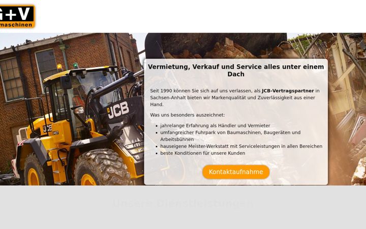 Screenshot of gv-baumaschinen.de