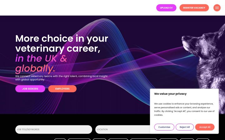Screenshot of gvcvets.com