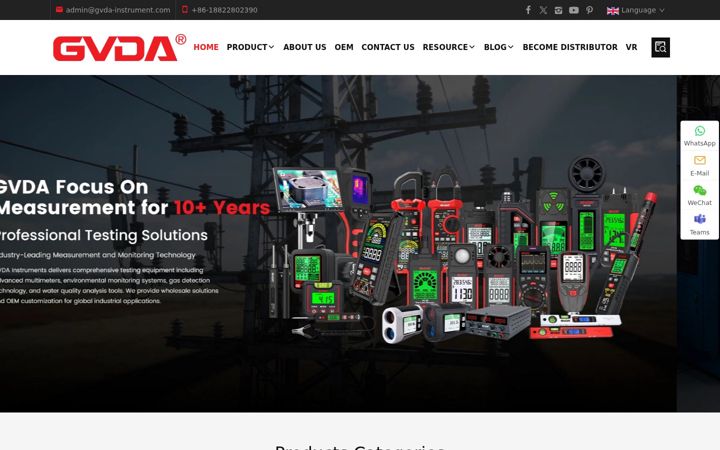 Screenshot of gvda-instrument.com