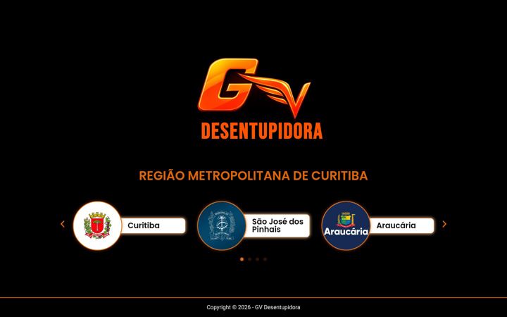 Screenshot of gvdesentupidora.com.br