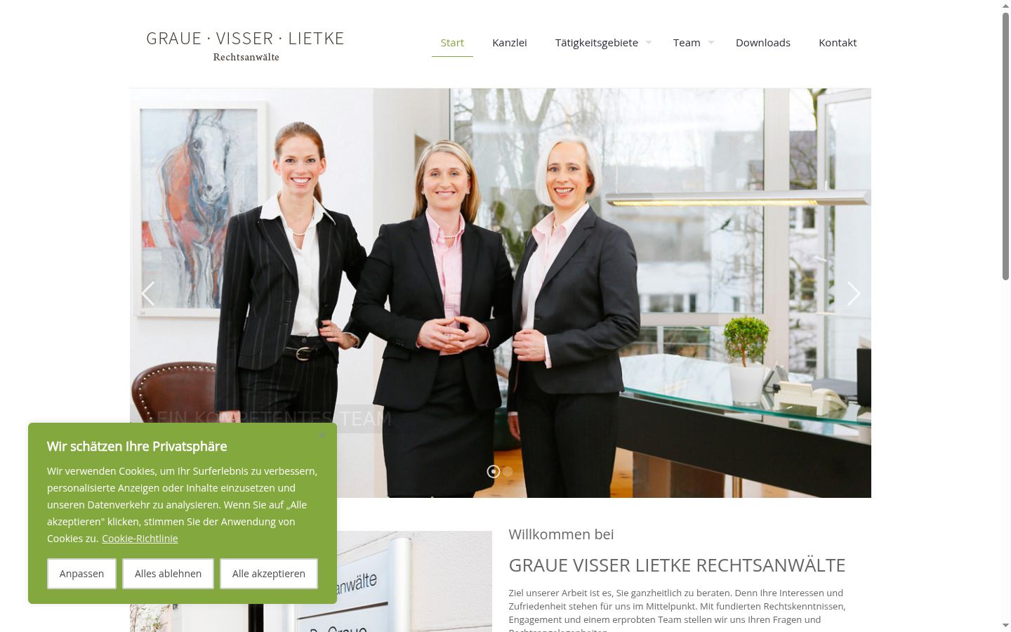 Screenshot tal-banner tal-kunsens muri qabel kwalunkwe interazzjoni