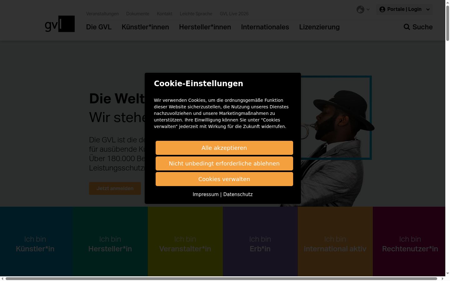 Screenshot tal-banner tal-kunsens muri qabel kwalunkwe interazzjoni