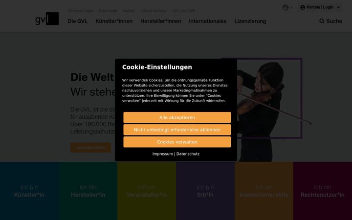Screenshot of gvl.de
