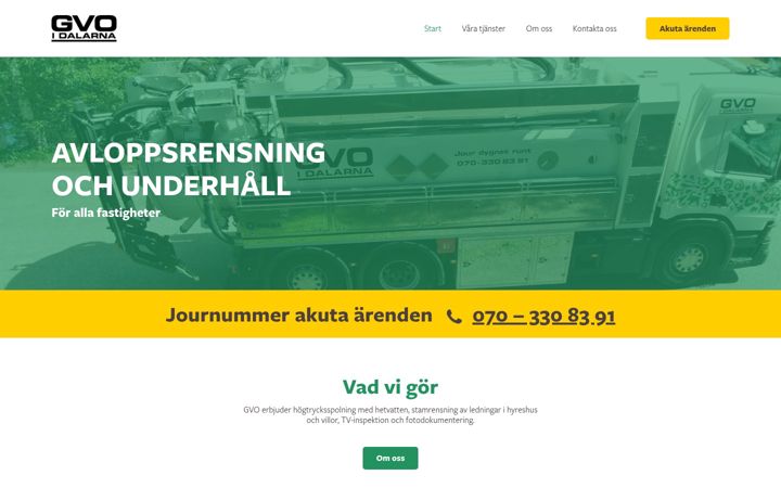 Screenshot of gvo.se