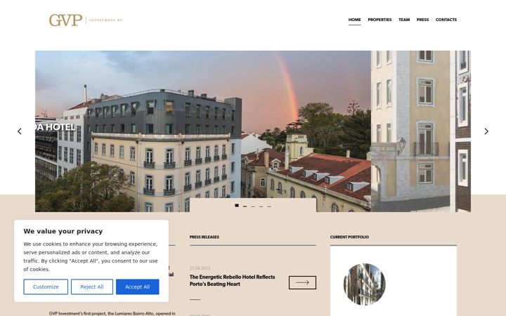 Screenshot of gvp-investment.eu