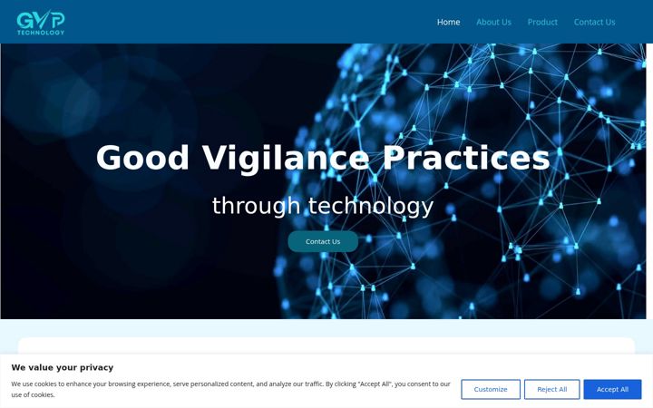 Screenshot of gvptechnology.com